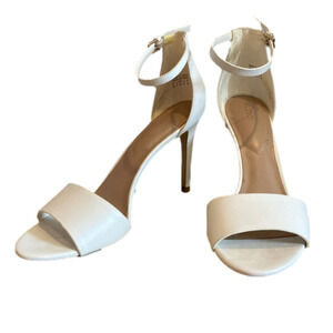 Aldo 4” White Strappy Healed Sandal - Stiletto Heel